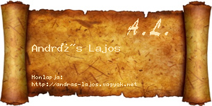 András Lajos névjegykártya