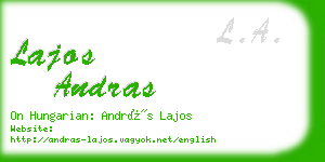 lajos andras business card